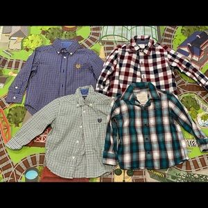 Toddler Boy's set of 4 button down shirts
